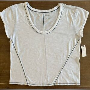 Anthropologie White Short Sleeve Tee